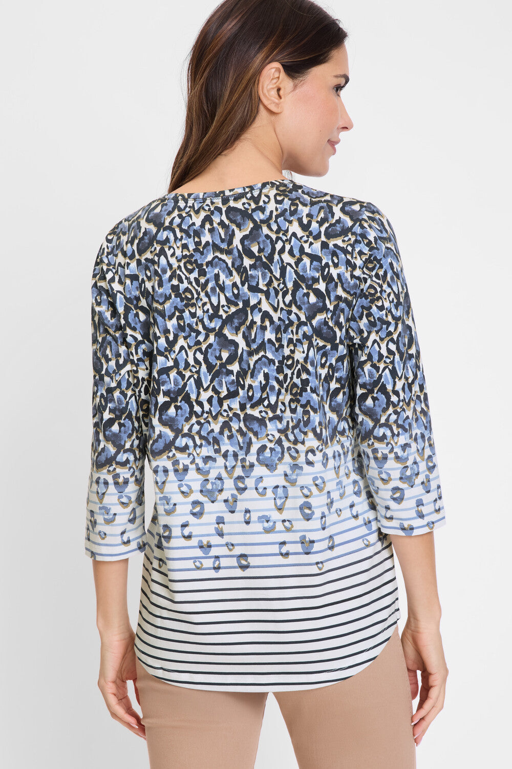 Olsen - Animal / Stripe T-shirt
