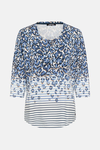 Olsen - Animal / Stripe T-shirt