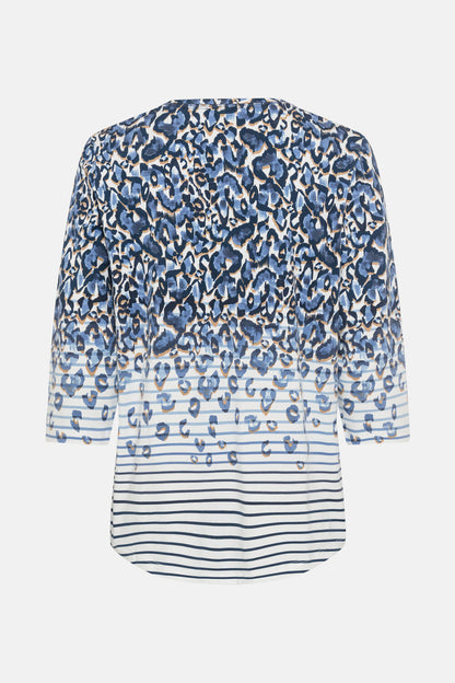 Olsen - Animal / Stripe T-shirt