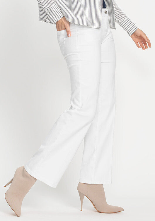 Olsen - Bootleg White Jeans