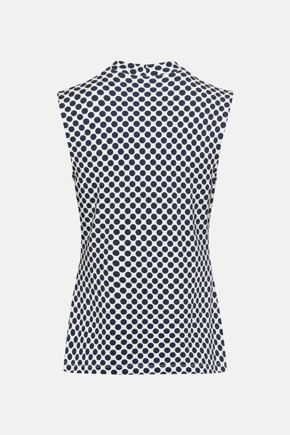 Olsen - Spot Sleeveless Top - Navy and white
