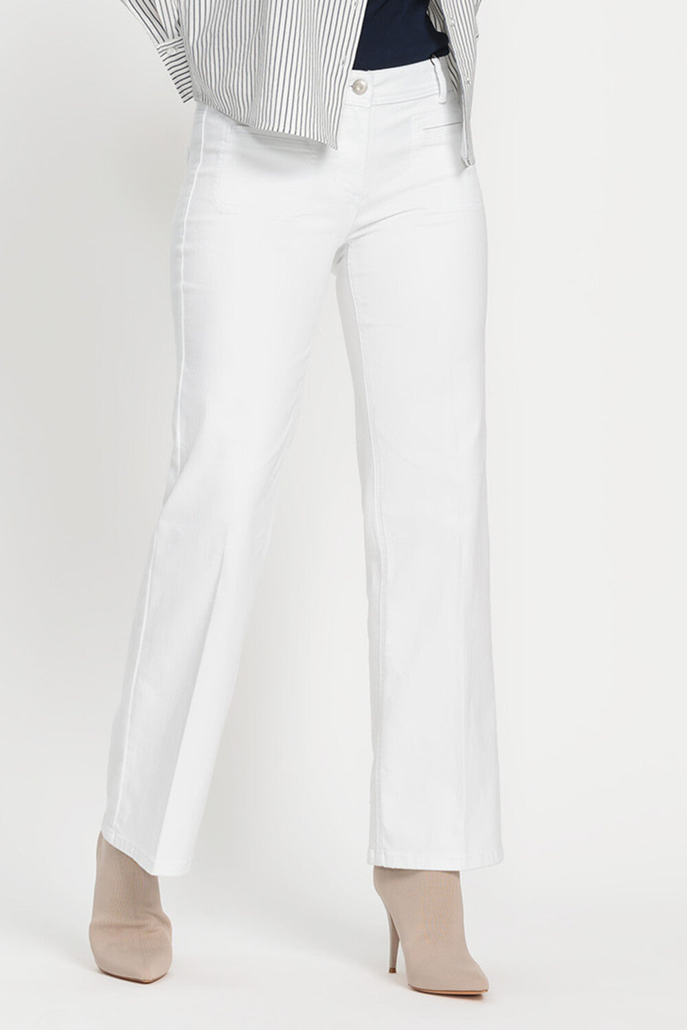 Olsen - Bootleg White Jeans