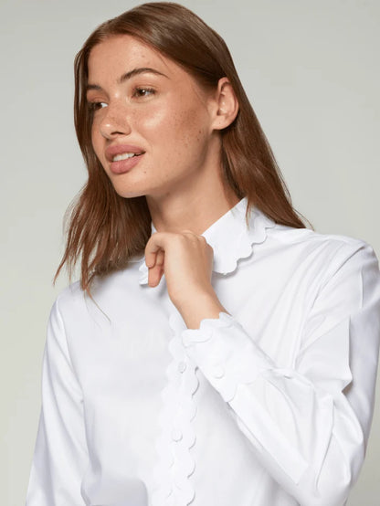 Vilagallo White Cotton Twill Shirt