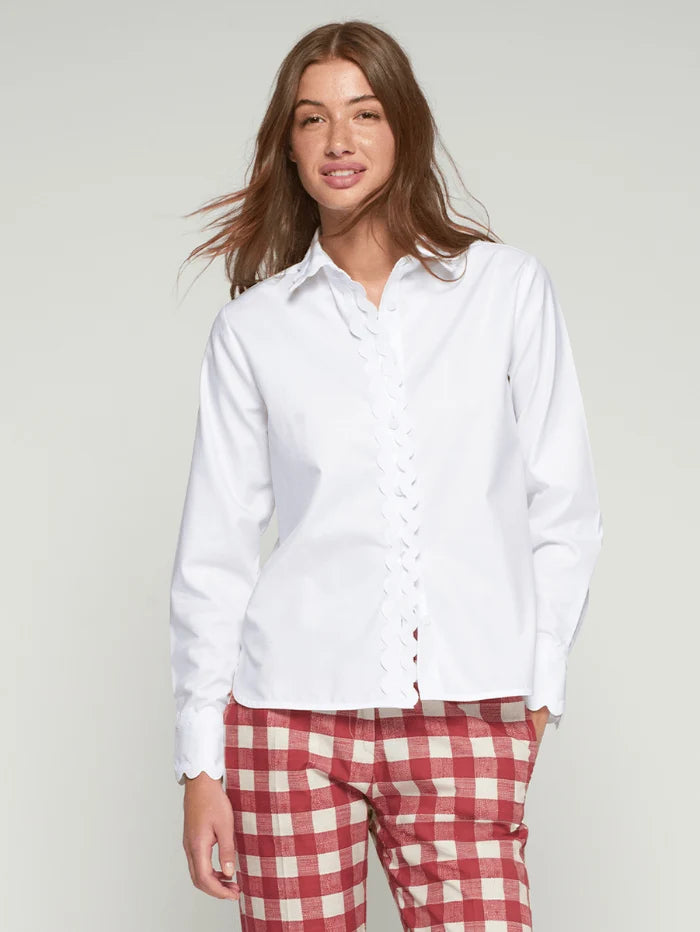 Vilagallo White Cotton Twill Shirt