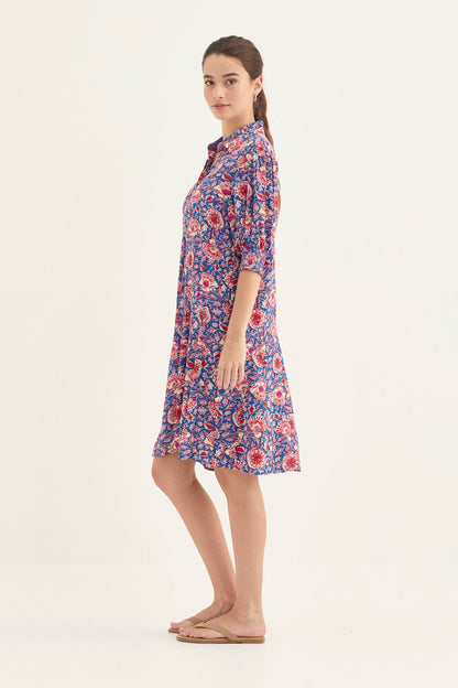 Verge Stella Print Shirt Dress