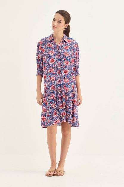 Verge Stella Print Shirt Dress